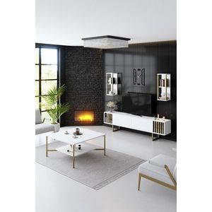 Kalune Design Sada nábytku do obývacího pokoje Gold Line bílá/zlatá obraz