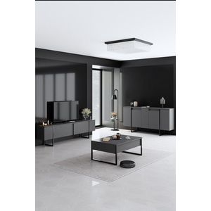 Kalune Design Sada nábytku do obývacího pokoje Luxe antracit/černá obraz