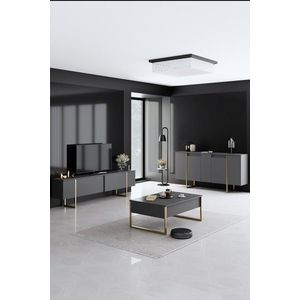 Kalune Design Sada nábytku do obývacího pokoje Luxe antracit/zlatá obraz