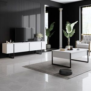 Kalune Design Sada nábytku do obývacího pokoje Luxe bílá/černá II obraz