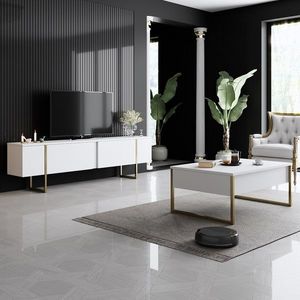 Kalune Design Sada nábytku do obývacího pokoje Luxe bílá/zlatá II obraz