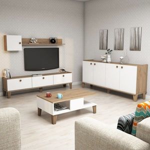 Kalune Design Sada nábytku do obývacího pokoje Sumer dub přírodní/bílá obraz