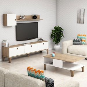 Kalune Design Sada nábytku do obývacího pokoje Sumer dub přírodní/bílá II obraz