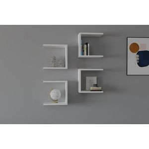 Kalune Design Sada nástěnných polic BASE 4 ks bílá obraz