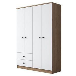 Kalune Design Šatní skříň BA 108 120 cm ořech/bílá obraz