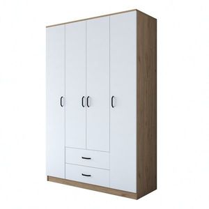 Kalune Design Šatní skříň BA 112 140 cm ořech/bílá obraz