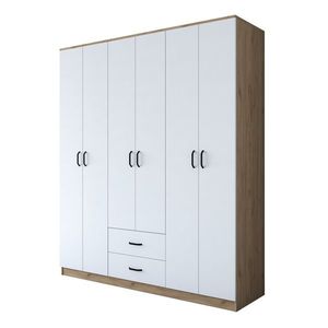 Kalune Design Šatní skříň BA 113 180 cm ořech/bílá obraz