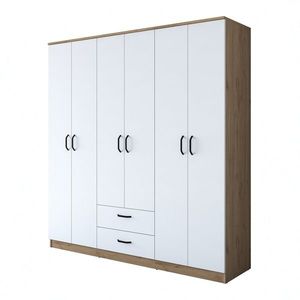 Kalune Design Šatní skříň BA 115 180 cm ořech/bílá obraz