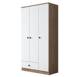 Kalune Design Šatní skříň BA 117 90 cm ořech/bílá obraz