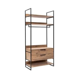 Kalune Design Šatní skříň Dynamic 104 cm borovice Atlantic/černá obraz
