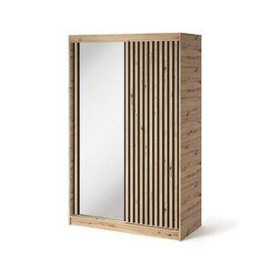 Eltap Šatní skříň Emerio se zrcadlem 120 cm dub Artisan obraz