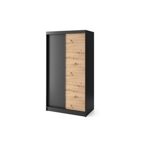 Eltap Šatní skříň Esville 120 cm dub Artisan/černá obraz