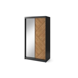 Eltap Šatní skříň Marrphy se zrcadlem 120 cm dub Caramel/černá obraz