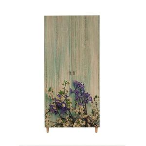 Kalune Design Šatní skříň Stil 90 cm dub sonoma/zelená obraz