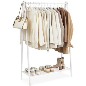 SONGMICS Šatní věšák Loft 153 cm bílý obraz