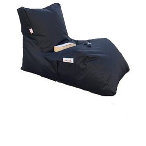 Hanah Home Sedací vak ve tvaru lenošky Daybed černý obraz