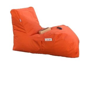 Hanah Home Sedací vak ve tvaru lenošky Daybed oranžový obraz