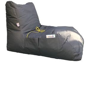 Hanah Home Sedací vak ve tvaru lenošky Daybed šedý obraz