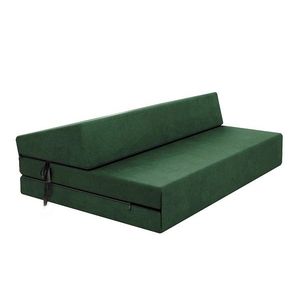 FDM Skládací matrace a pohovka SUZI COMFORT TRINITY 121 cm láhvově zelená obraz