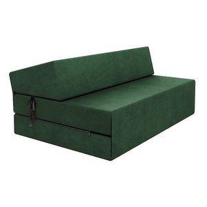 FDM Skládací matrace a pohovka SUZI MAXI TRINITY 121 cm láhvově zelená obraz