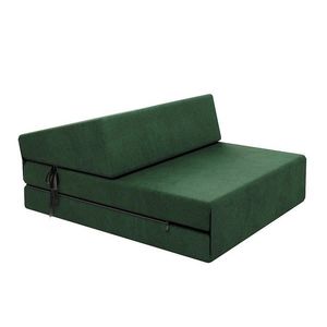 FDM Skládací matrace a pohovka SUZI MINI TRINITY 71 cm láhvově zelená obraz