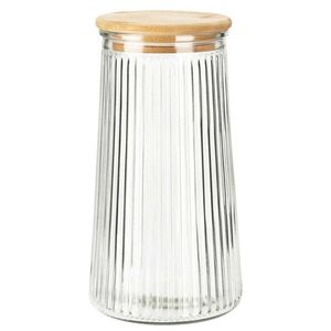 Excellent Houseware Skleněná dóza na potraviny Elegancia 1400 ml bambus/čirá obraz