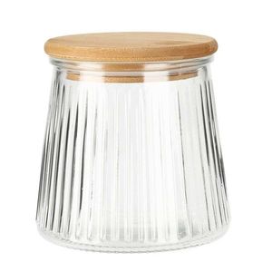 Excellent Houseware Skleněná dóza na potraviny Elegancia 680 ml bambus/čirá obraz