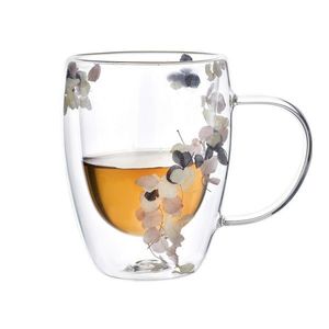 Mondex Skleněný hrnek PETER FLOWERS 320 ml čirý obraz