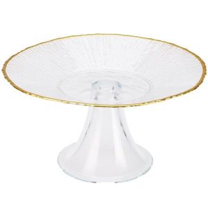 Siaki Collection Skleněný servírovací podnos na dort TOPT 21 cm čirý obraz