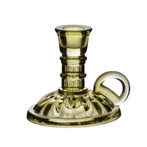 Mondex Since 1986R Skleněný svícen PATRICIA GREEN 12x6 cm zelený obraz