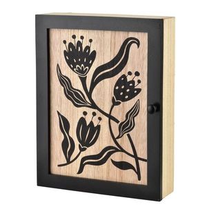 Mondex Since 1986 Skříňka na klíče STACY Bloom 26x20 cm černá/hnědá obraz