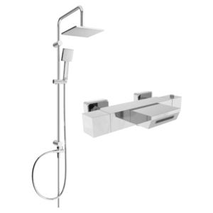 Sprchová termostatická baterie MEXEN CUBE chrom obraz