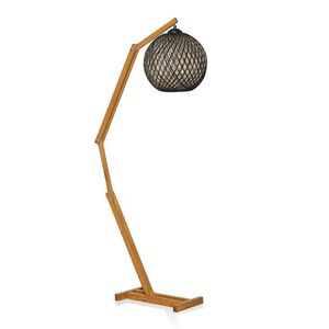 Opviq Stojací lampa Beehive z masivu černá/hnědá obraz