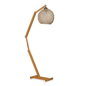 Opviq Stojací lampa Beehive z masivu ecru/hnědá obraz