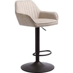 Béžová čalouněná barová židle s nastavitelnou výškou/s područkami (výška sedáku 65 cm) Nolan – Unique Furniture obraz