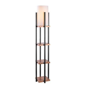 Opviq Stojací lampa Nora VI černá mat/měděná obraz