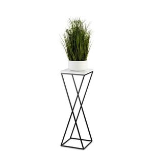 HowHomely Stojan na květiny Loft 24 cm černý obraz