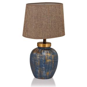 Opviq Stolní lampa Casandra modrá/hnědá obraz
