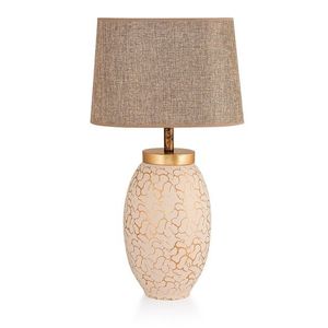 Opviq Stolní lampa Fary krémová/zlatá obraz