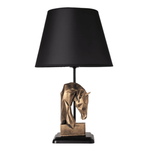 Opviq Stolní lampa Horses černá/bronzová obraz