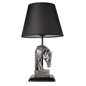 Opviq Stolní lampa Horses černá/stříbrná obraz
