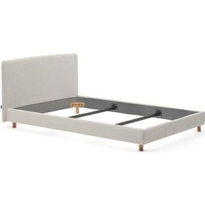Šedá čalouněná jednolůžková postel bez roštu 90x200 cm Valma – Kave Home obraz