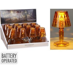 Mondex Světelná mini LED lampa Nate 11 cm hnědá obraz