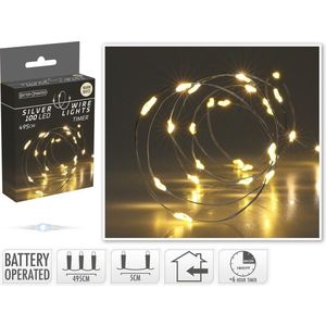 Mondex Světelný LED řetěz Glide s časovačem 495 cm teplý bílý obraz