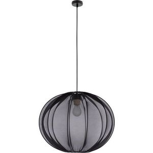 Černé závěsné svítidlo s textilním stínidlem ø 52 cm Mellow – Candellux Lighting obraz