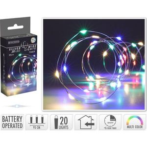 Mondex Světelný LED řetěz s časovačem Reed 95 cm vícebarevný obraz