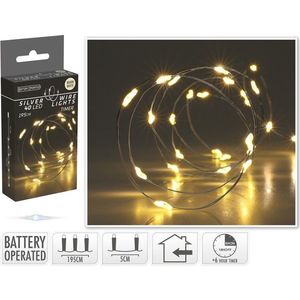 Mondex Světelný LED řetěz s časovačem Zayden 195 cm teplý bílý obraz