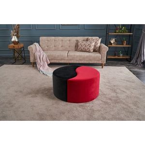 Hanah Home Taburet ALIS černo-červený obraz
