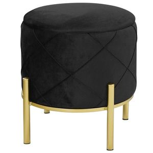 Ak furniture Taburet LIA černý obraz