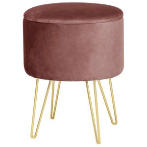 Ak furniture Taburet Lili s úložným prostorem růžový obraz